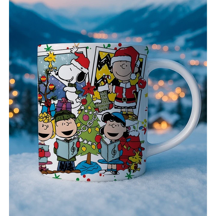 7 Artes para Caneca Snoopy Natal Arquivo Editável  6