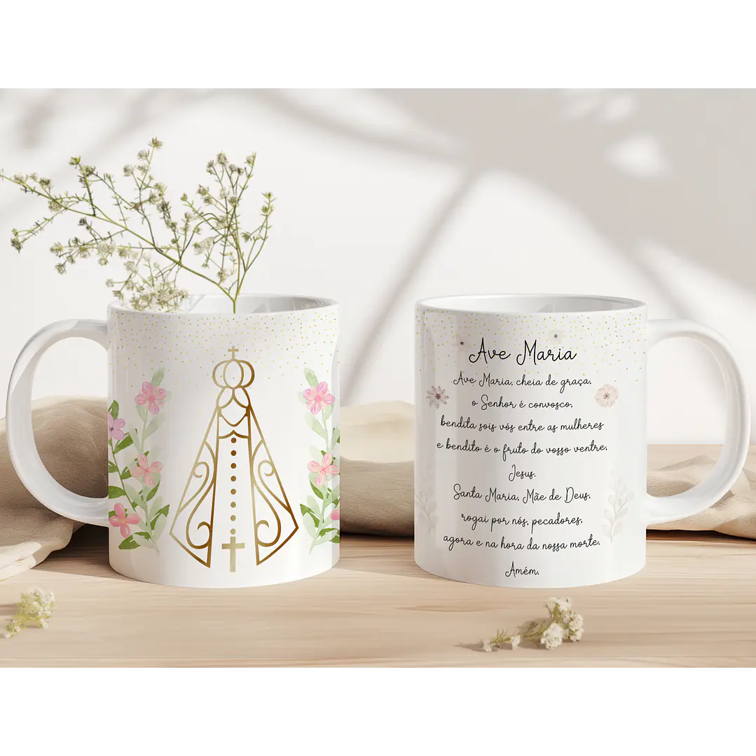 10 Artes para Caneca Nossa Senhora Minimalista Arquivo Editável  2