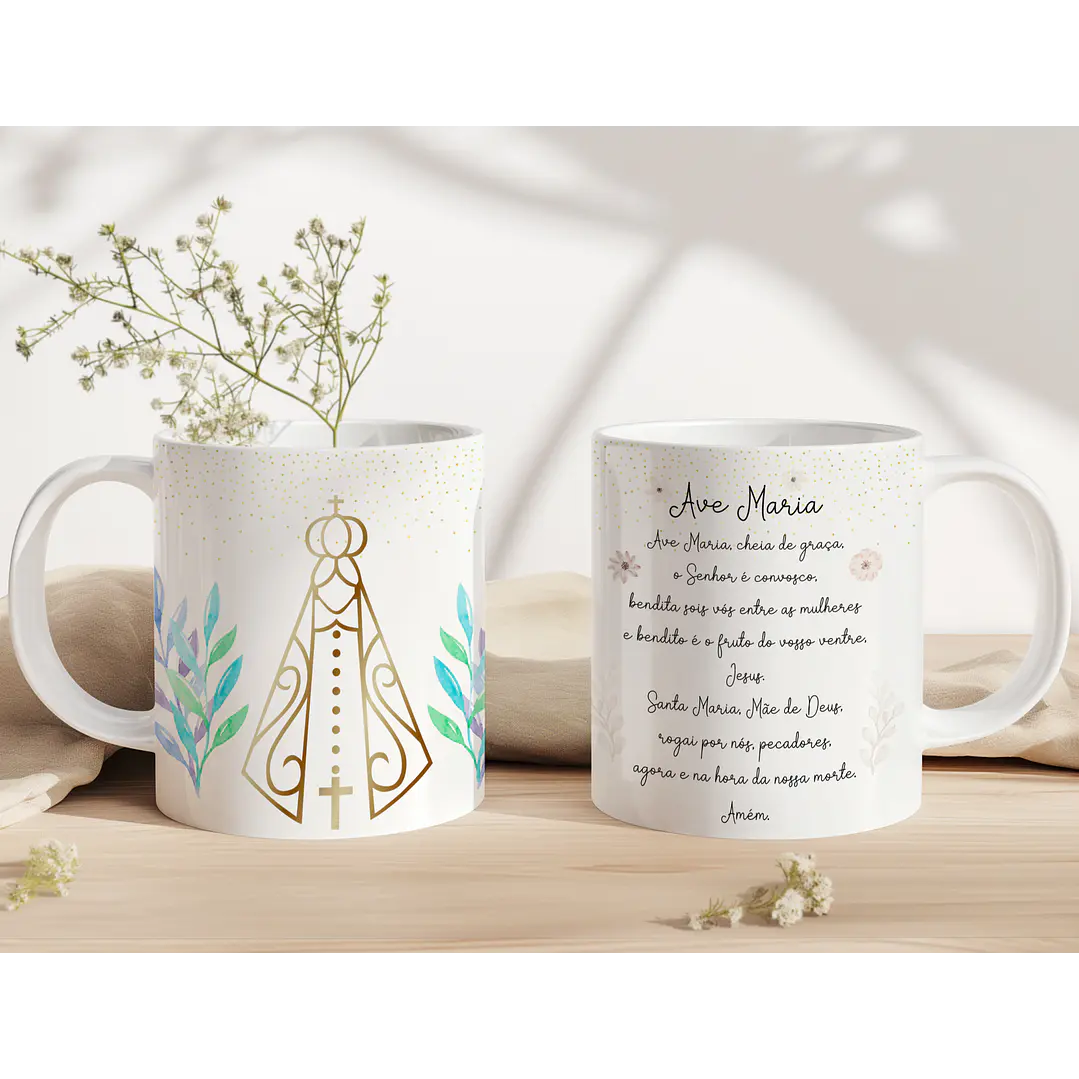 10 Artes para Caneca Nossa Senhora Minimalista Arquivo Editável  4