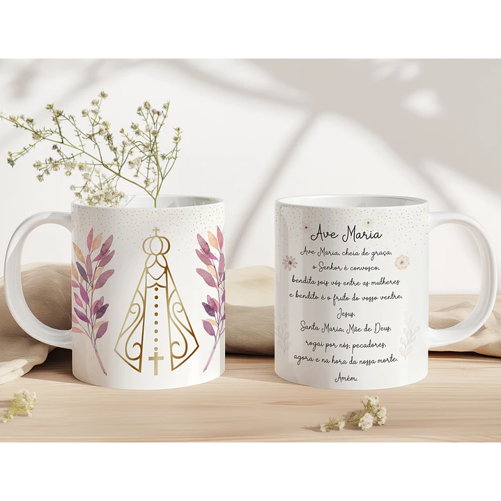 10 Artes para Caneca Nossa Senhora Minimalista Arquivo Editável  5