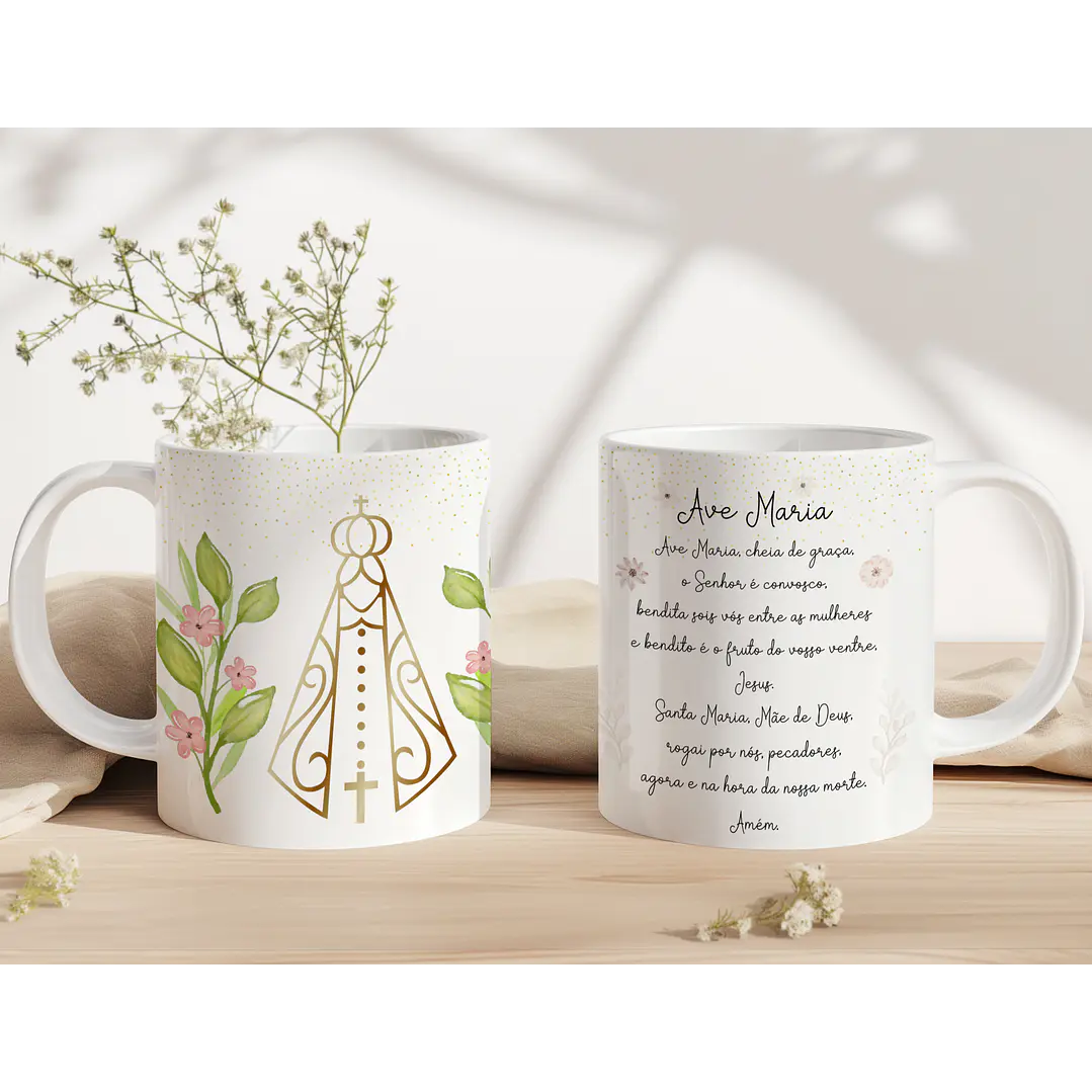 10 Artes para Caneca Nossa Senhora Minimalista Arquivo Editável  7