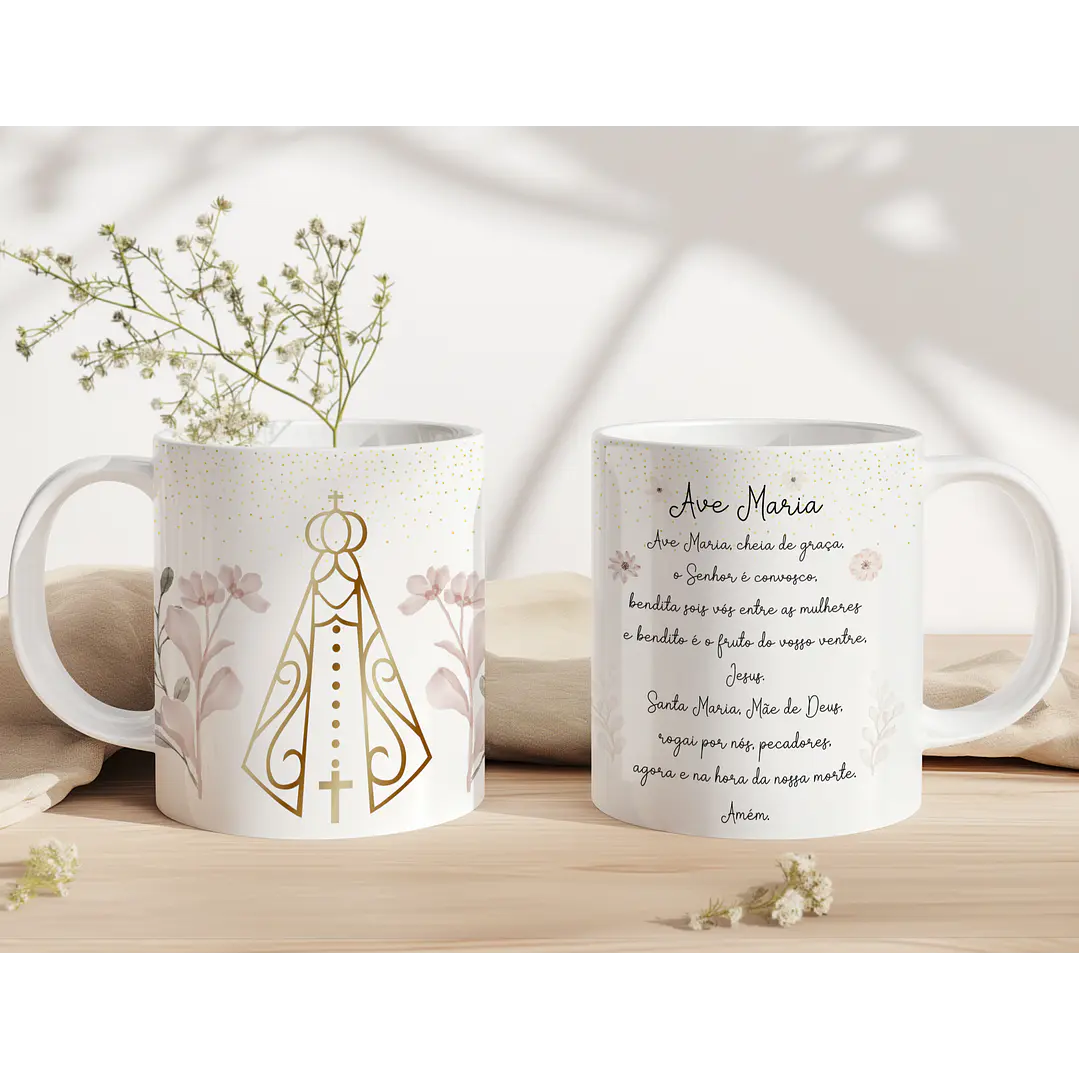 10 Artes para Caneca Nossa Senhora Minimalista Arquivo Editável  9