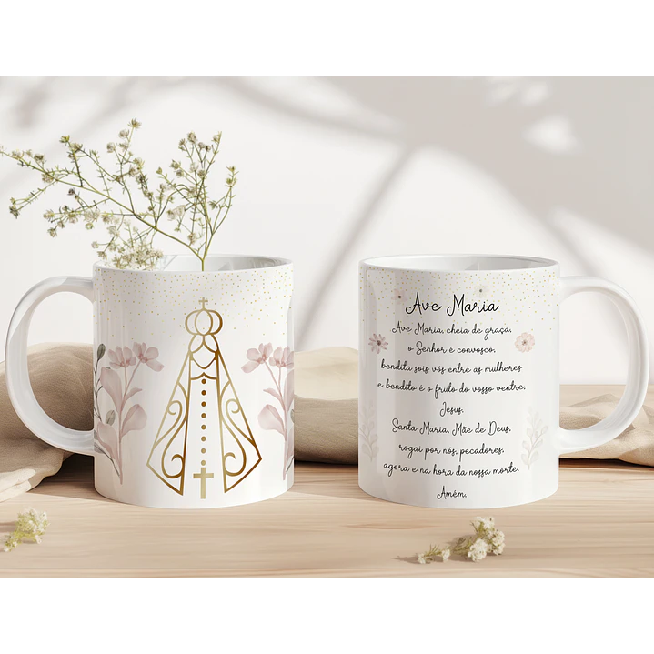 10 Artes para Caneca Nossa Senhora Minimalista Arquivo Editável  9