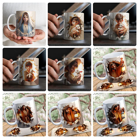 27  Artes para Caneca 3d Natal Em Jesus Arquivo em Jpg 