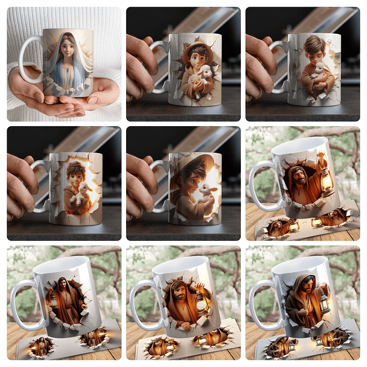 27  Artes para Caneca 3d Natal Em Jesus Arquivo em Jpg  1