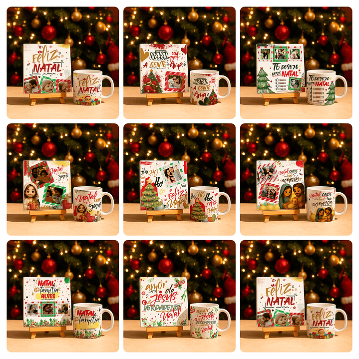 74 Artes para Caneca, Squeze, Azulejo e Outros Natal Arquivo Editável  7