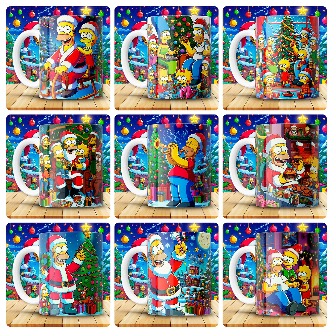 180 Artes para Caneca Personagens e Outros Natal 3D Arquivo em Png 4