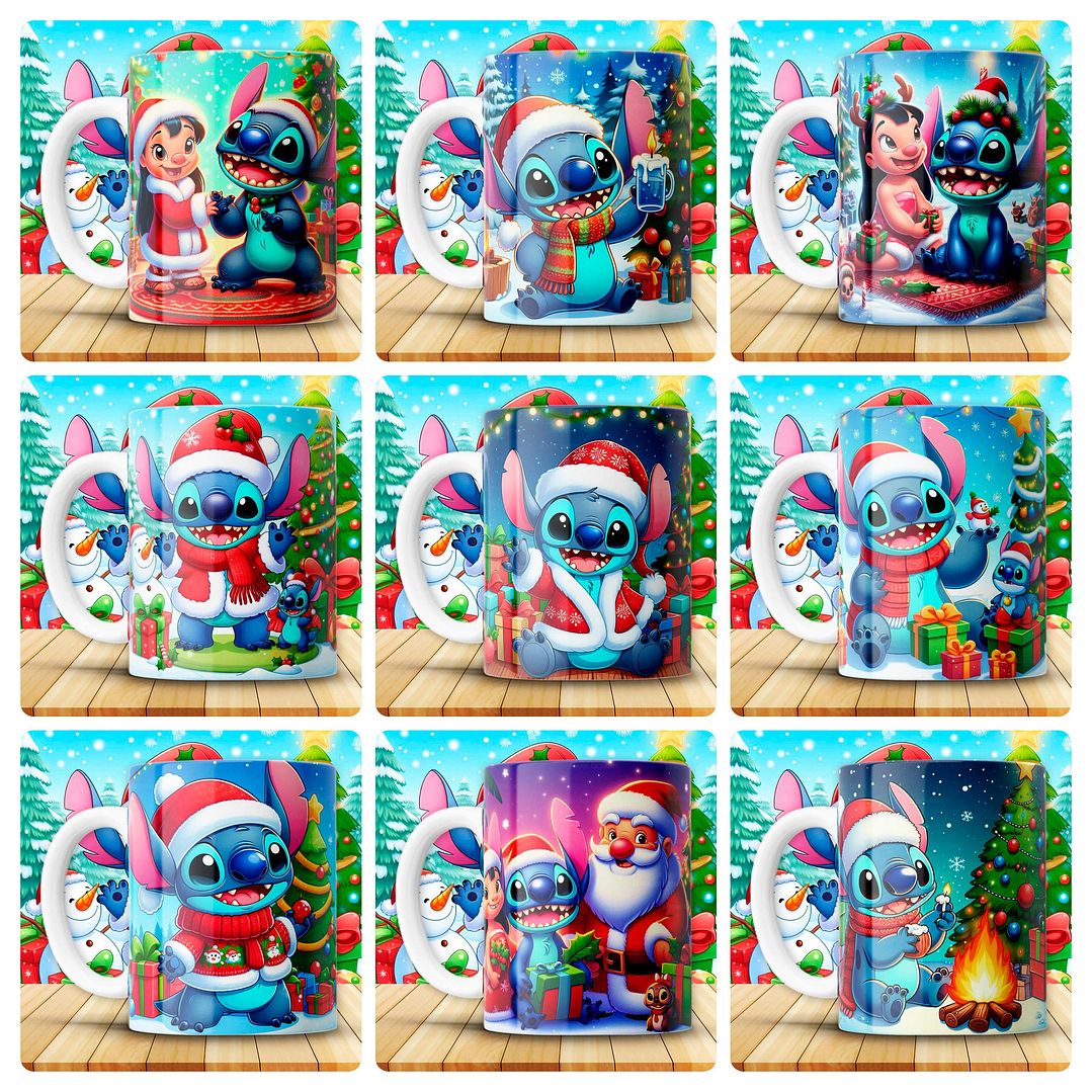 180 Artes para Caneca Personagens e Outros Natal 3D Arquivo em Png 17