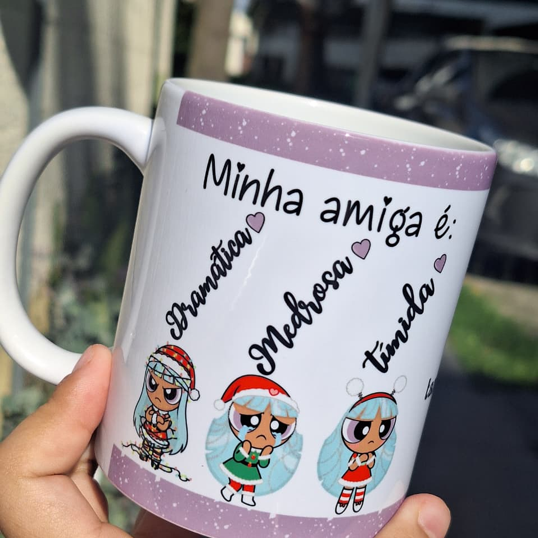 4 Artes para Caneca Minha Amiga é Meninas Super Poderosas Arquivo em Jpg  3