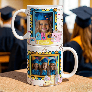 6 Artes para Caneca Mini Formandos ABC Arquivo Editável