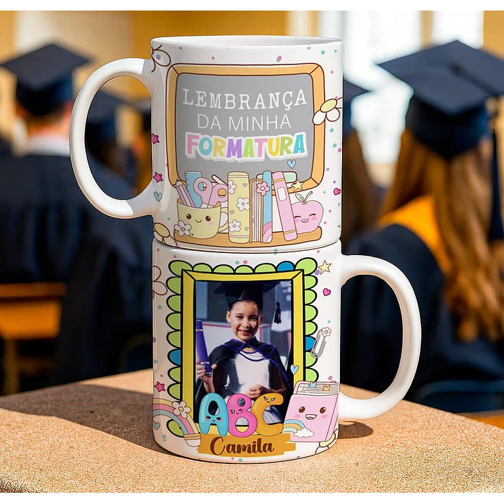 6 Artes para Caneca Mini Formandos ABC Arquivo Editável 3