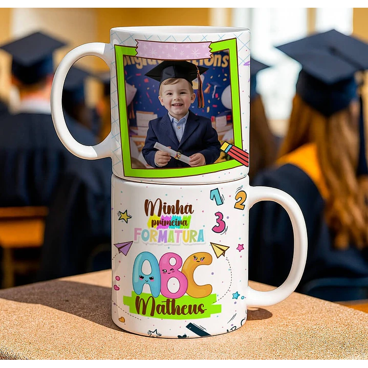 6 Artes para Caneca Mini Formandos ABC Arquivo Editável 4