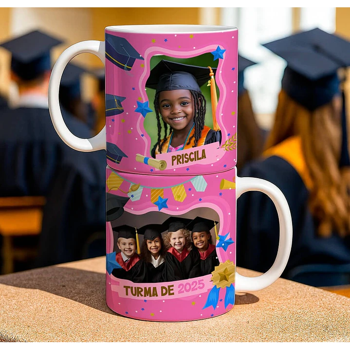 6 Artes para Caneca Mini Formandos ABC Arquivo Editável 5
