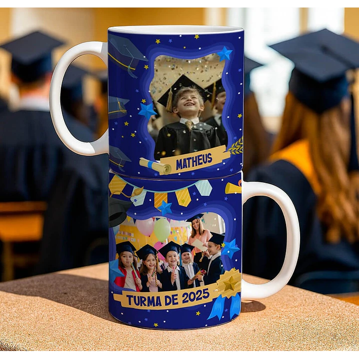 6 Artes para Caneca Mini Formandos ABC Arquivo Editável 6