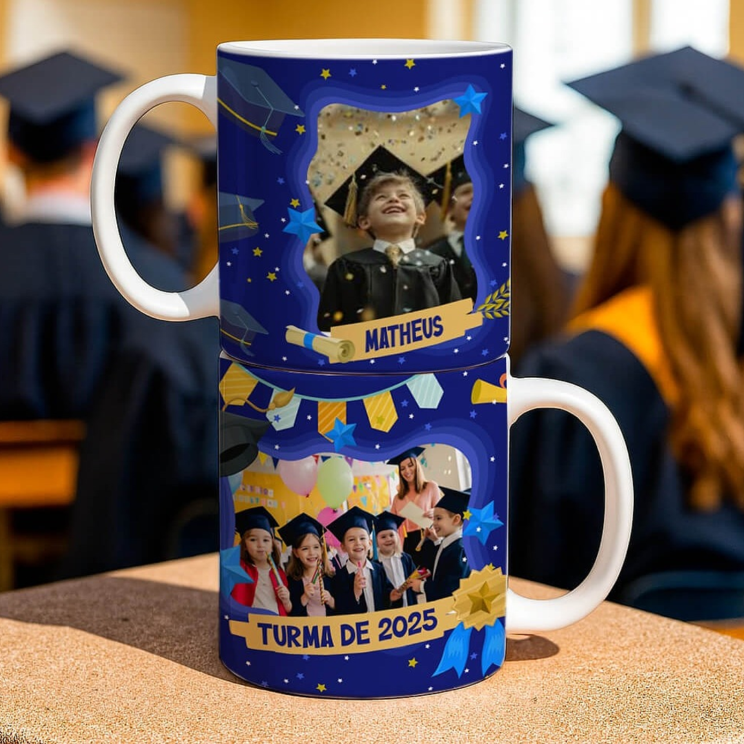 6 Artes para Caneca Mini Formandos ABC Arquivo Editável 6