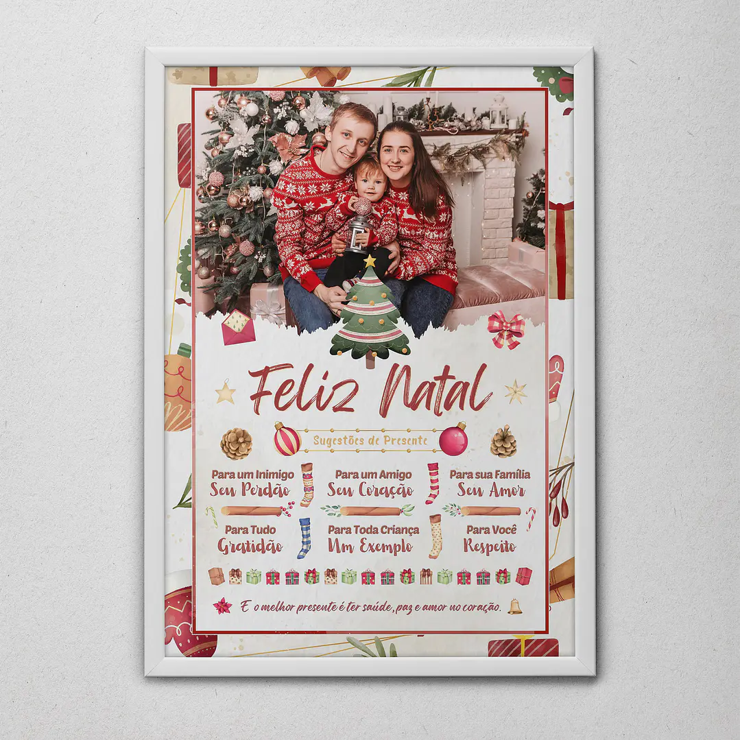 6 Artes para Quadro Natal Arquivo Editável  2