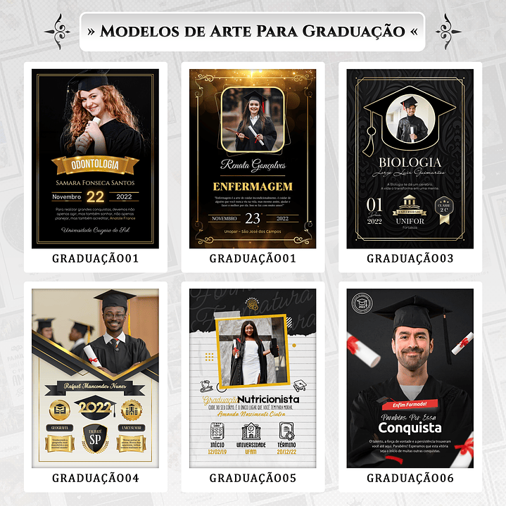 12 Artes para Quadro formatura Graduação Arquivo Editável  1