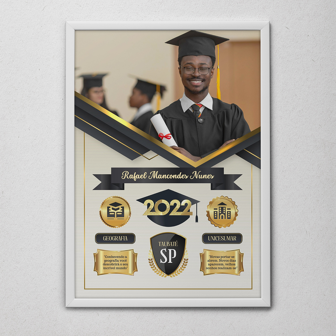 12 Artes para Quadro formatura Graduação Arquivo Editável  4