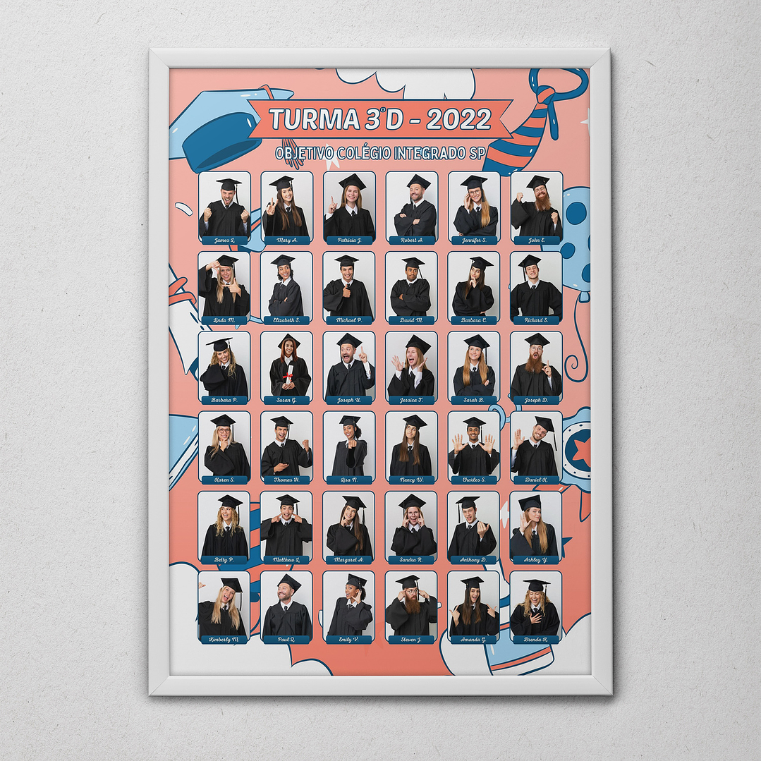 12 Artes para Quadro formatura Graduação Arquivo Editável  8