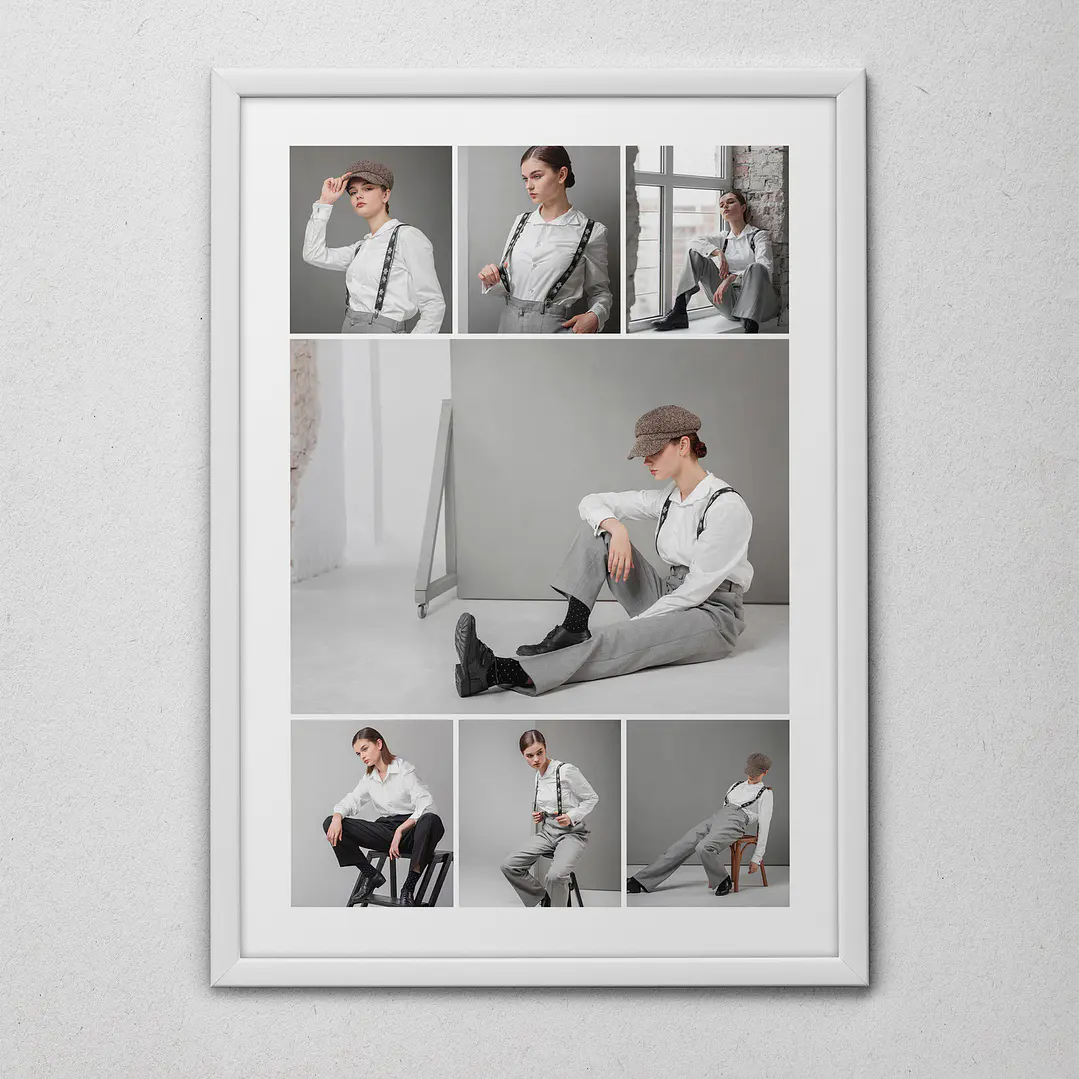 15 Artes para Quadro Colagens de Fotos Arquivo Editável  2