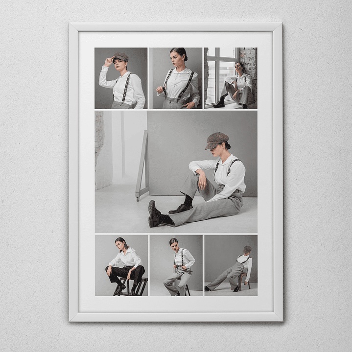 15 Artes para Quadro Colagens de Fotos Arquivo Editável  2