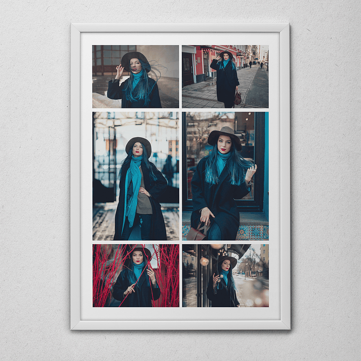 15 Artes para Quadro Colagens de Fotos Arquivo Editável  4