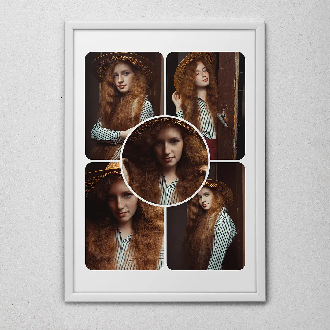 15 Artes para Quadro Colagens de Fotos Arquivo Editável  5
