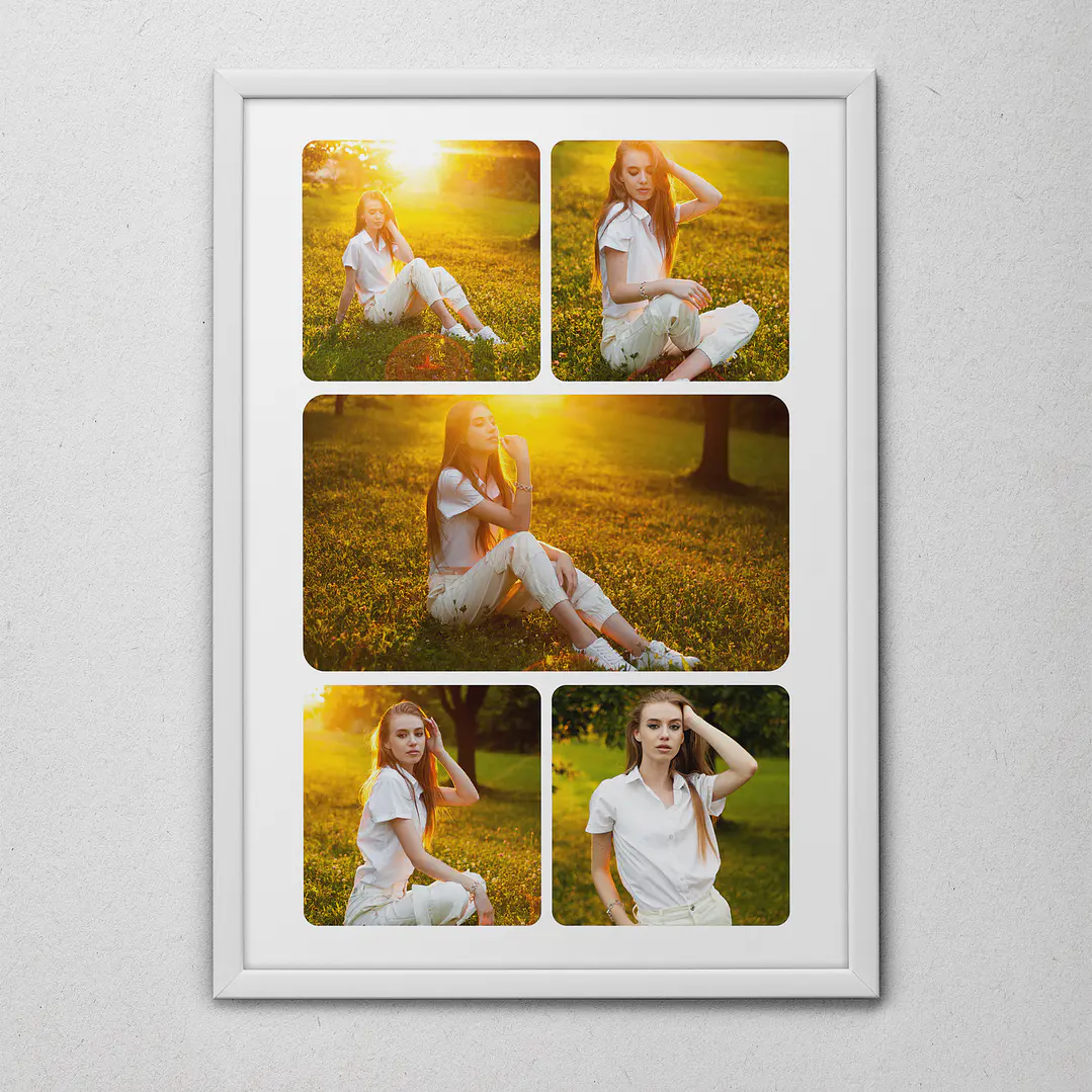 15 Artes para Quadro Colagens de Fotos Arquivo Editável  7