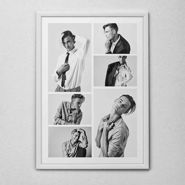 15 Artes para Quadro Colagens de Fotos Arquivo Editável  8