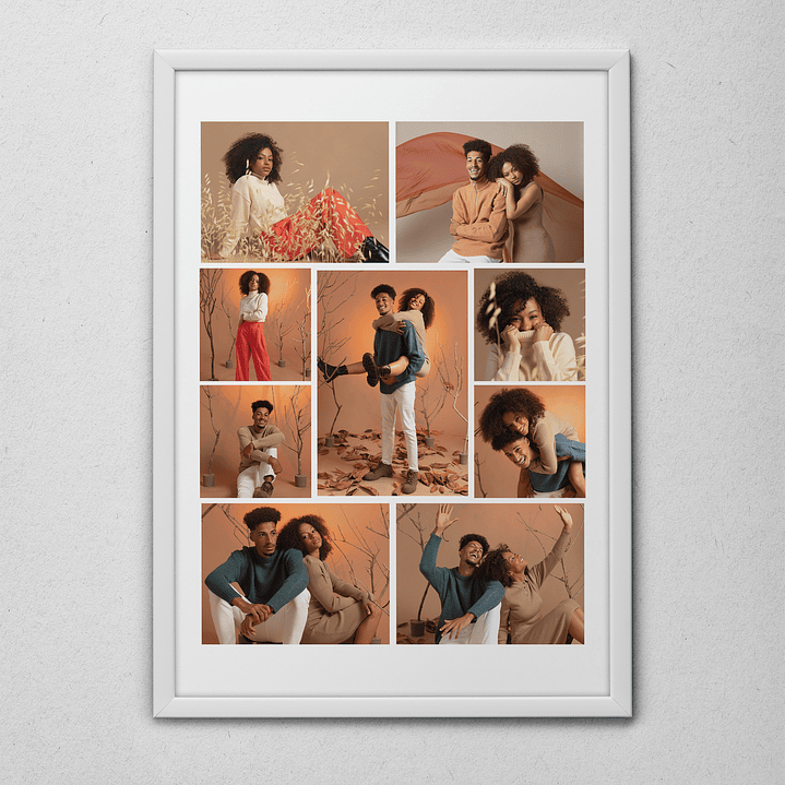 15 Artes para Quadro Colagens de Fotos Arquivo Editável  9