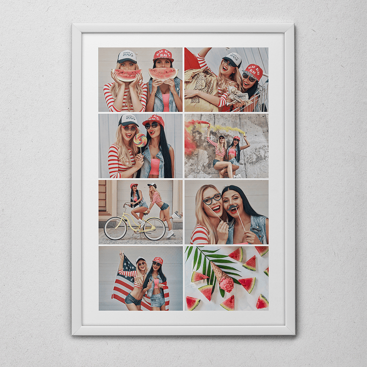 15 Artes para Quadro Colagens de Fotos Arquivo Editável  12