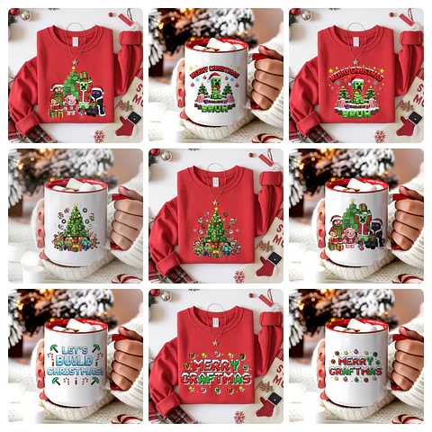 99 Artes para Camisa ou Caneca Natal Personagens e Diversos Arquivo em Png 