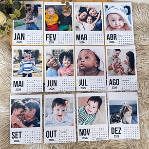 Arquivo Calendário Polaroid 2026 (Português, English, Español) Arquivo em Png