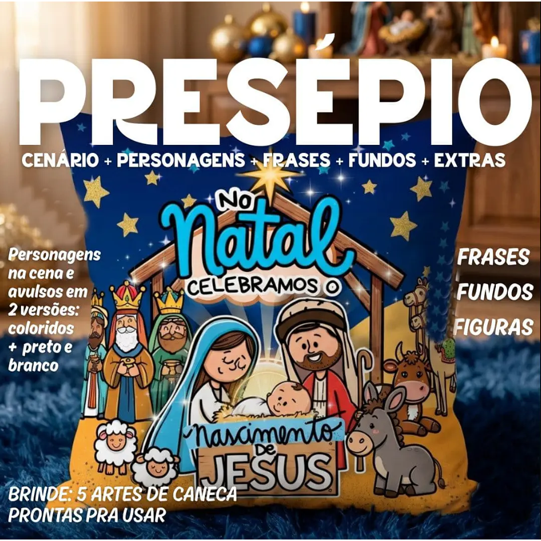 Kit digital Presépio Arquivo em Png 1