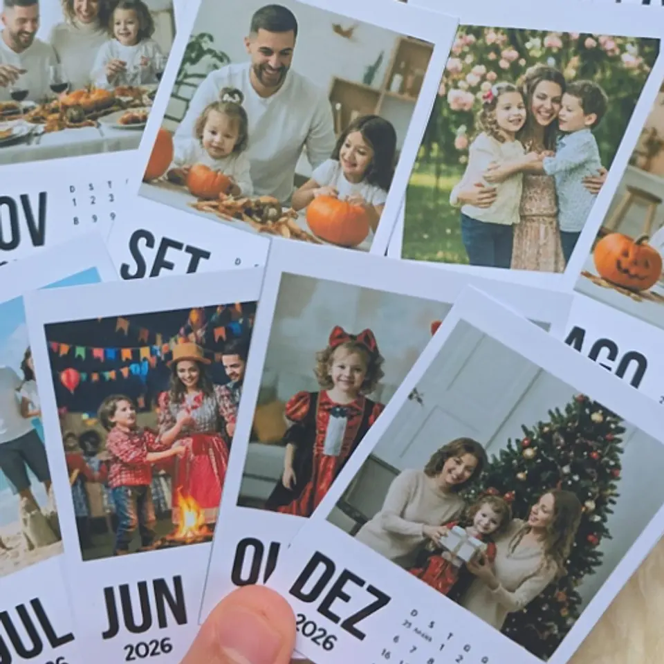 Calendário Polaroid 2026 Editavel Canva Arquivos Pdf Png 7