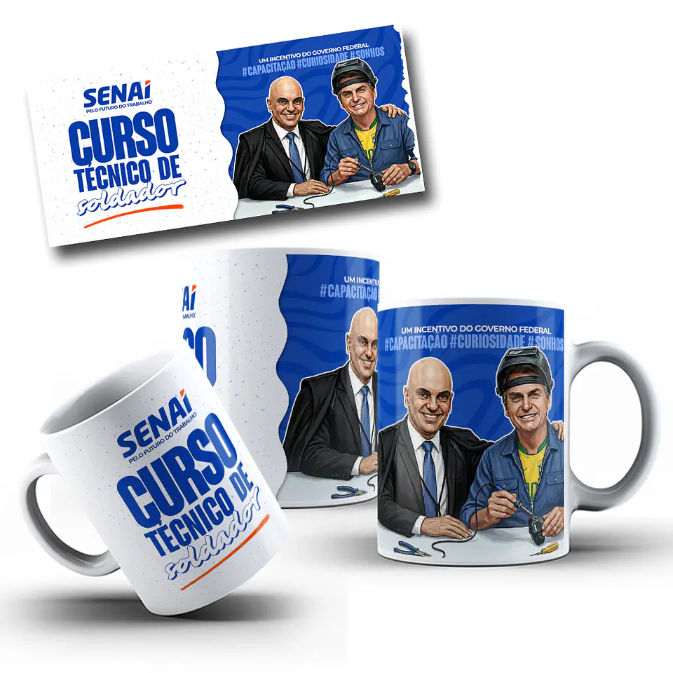 3 Artes para Caneca Soldador Bolsonaro Arquivo em Jpg  8
