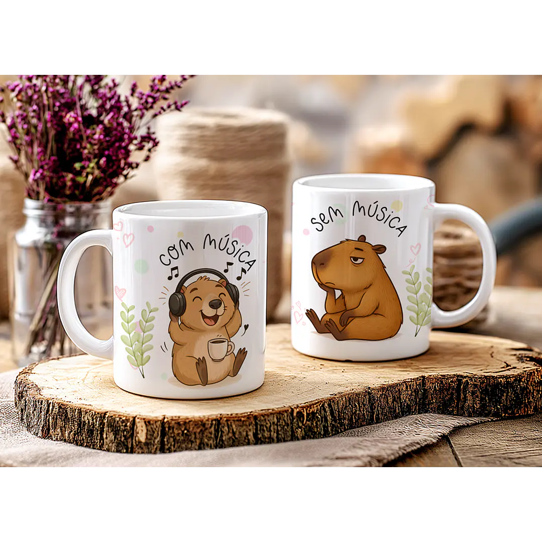 7 Artes para Caneca Capivara Ironica Arquivo Editável  2