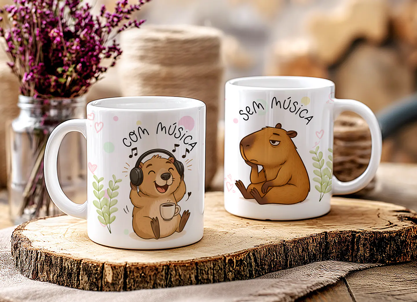 7 Artes para Caneca Capivara Ironica Arquivo Editável  2