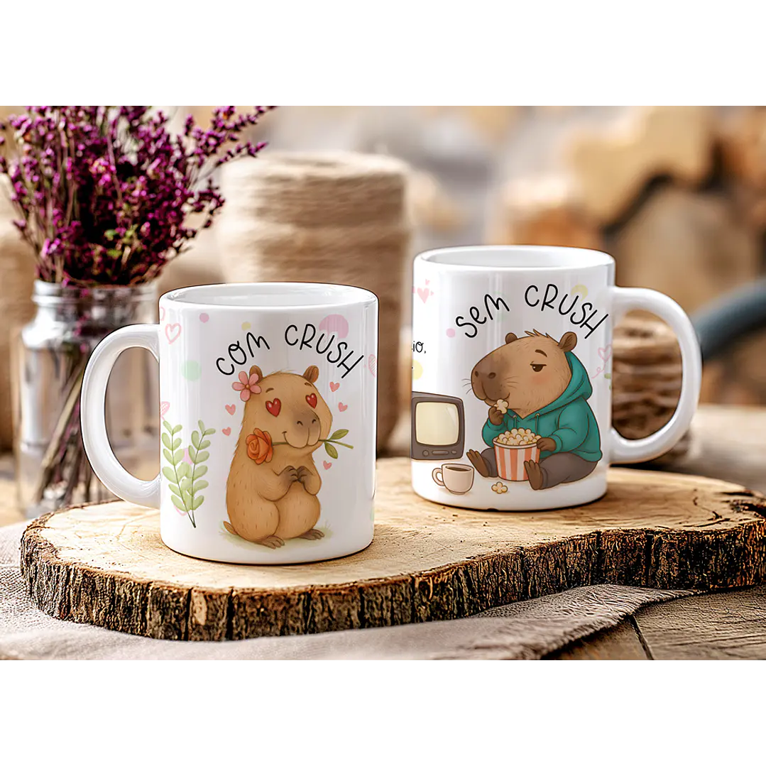 7 Artes para Caneca Capivara Ironica Arquivo Editável  4