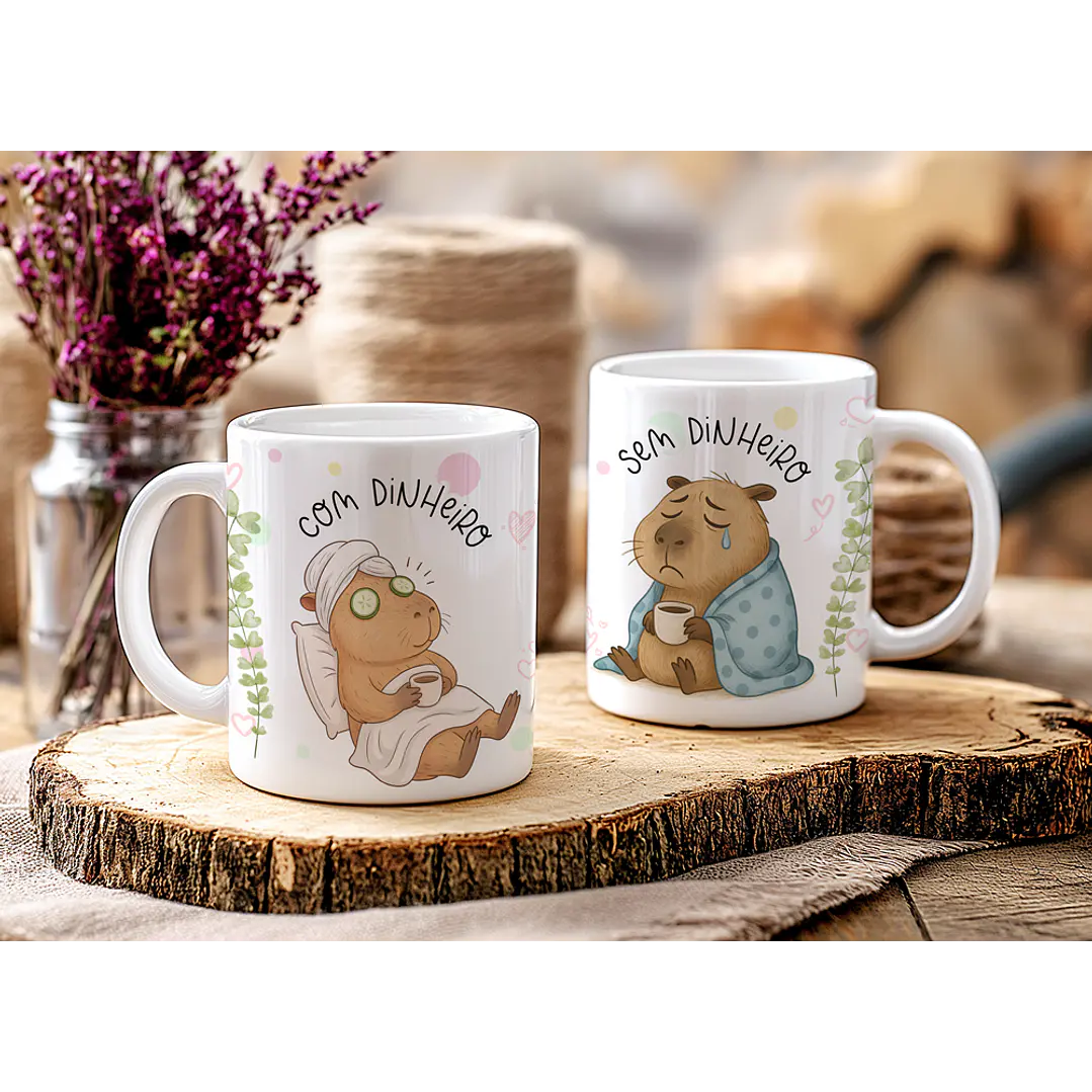 7 Artes para Caneca Capivara Ironica Arquivo Editável  5