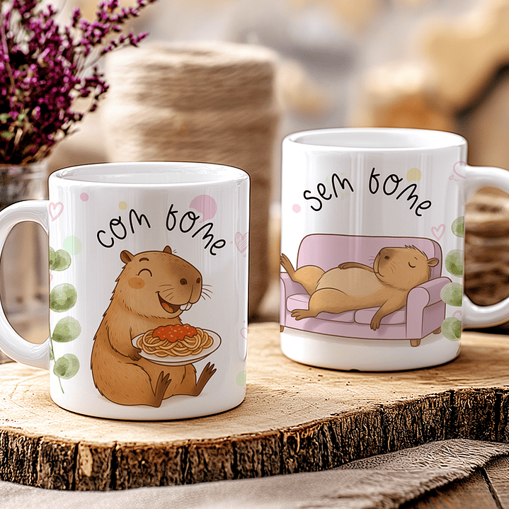 7 Artes para Caneca Capivara Ironica Arquivo Editável  6