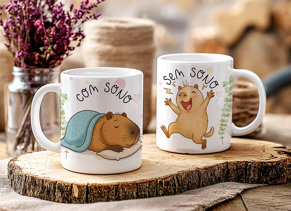 7 Artes para Caneca Capivara Ironica Arquivo Editável  7