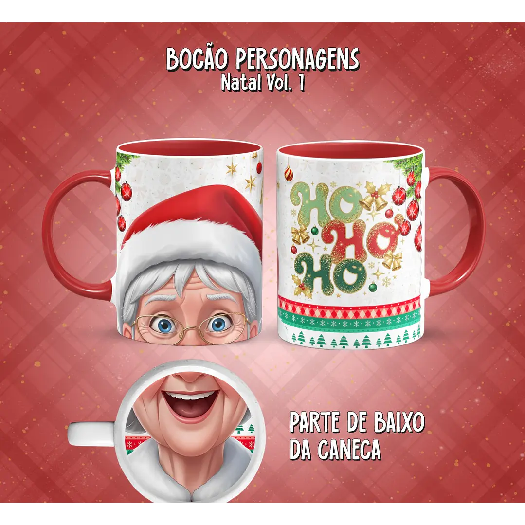 11 Artes para Caneca Bocão Natal Vol. 1 Arquivo em Png  2