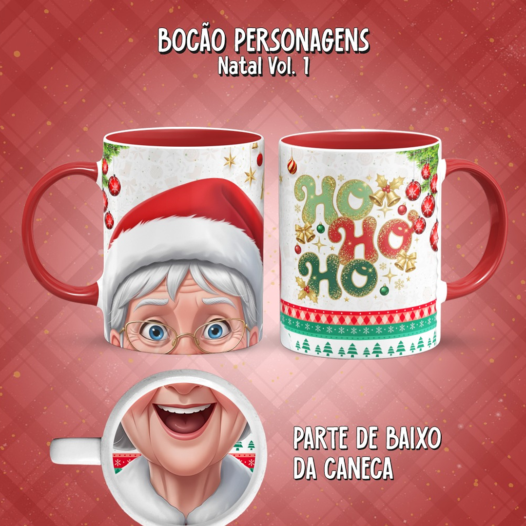 11 Artes para Caneca Bocão Natal Vol. 1 Arquivo em Png  2