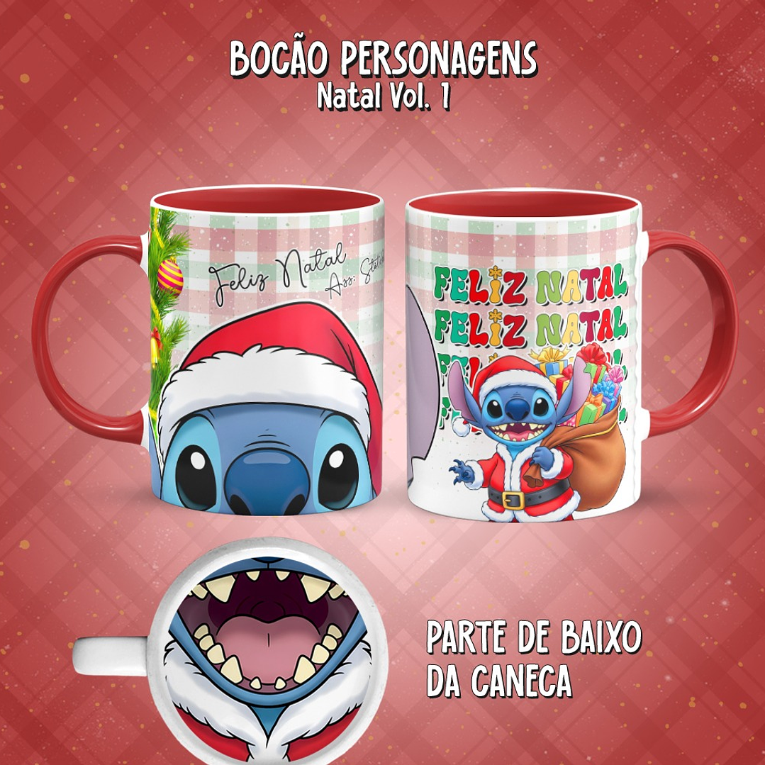 11 Artes para Caneca Bocão Natal Vol. 1 Arquivo em Png  4