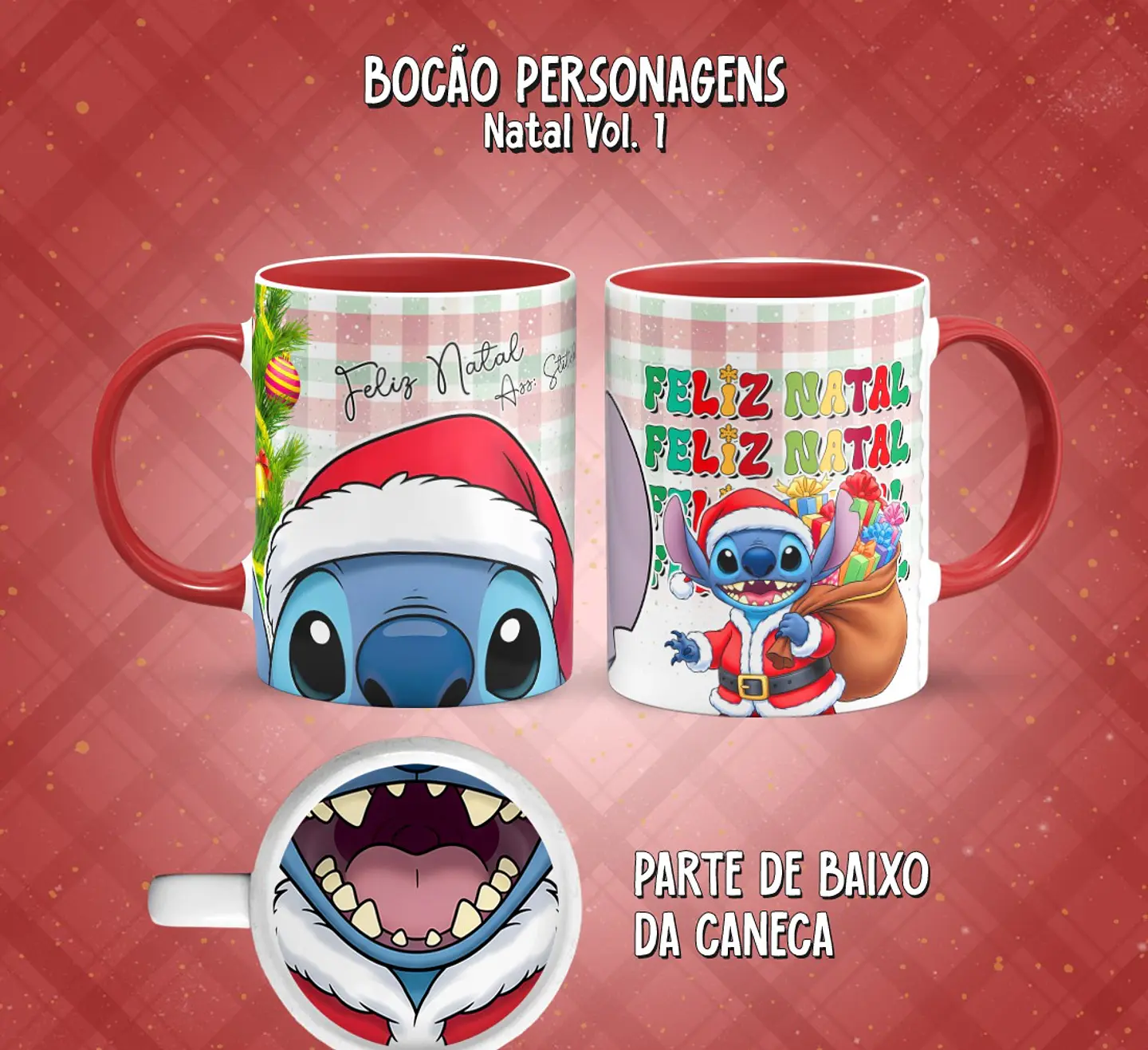 11 Artes para Caneca Bocão Natal Vol. 1 Arquivo em Png  4