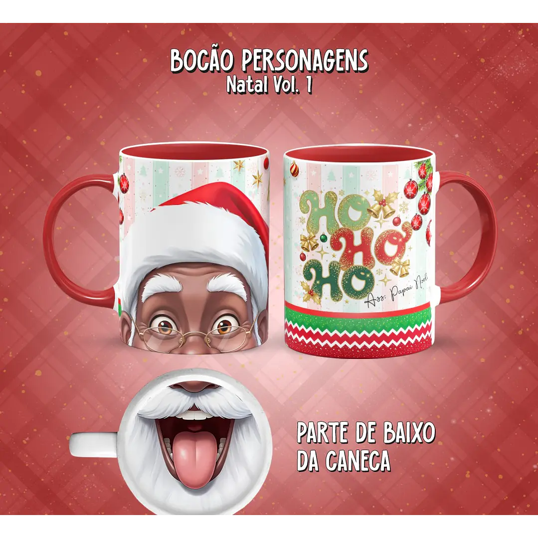 11 Artes para Caneca Bocão Natal Vol. 1 Arquivo em Png  6