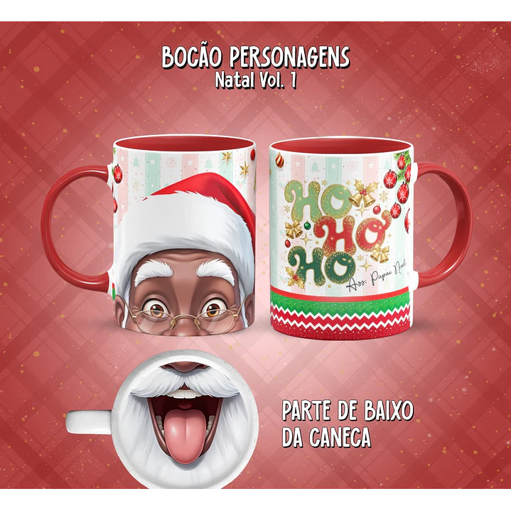 11 Artes para Caneca Bocão Natal Vol. 1 Arquivo em Png  6