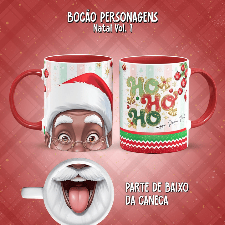11 Artes para Caneca Bocão Natal Vol. 1 Arquivo em Png  6