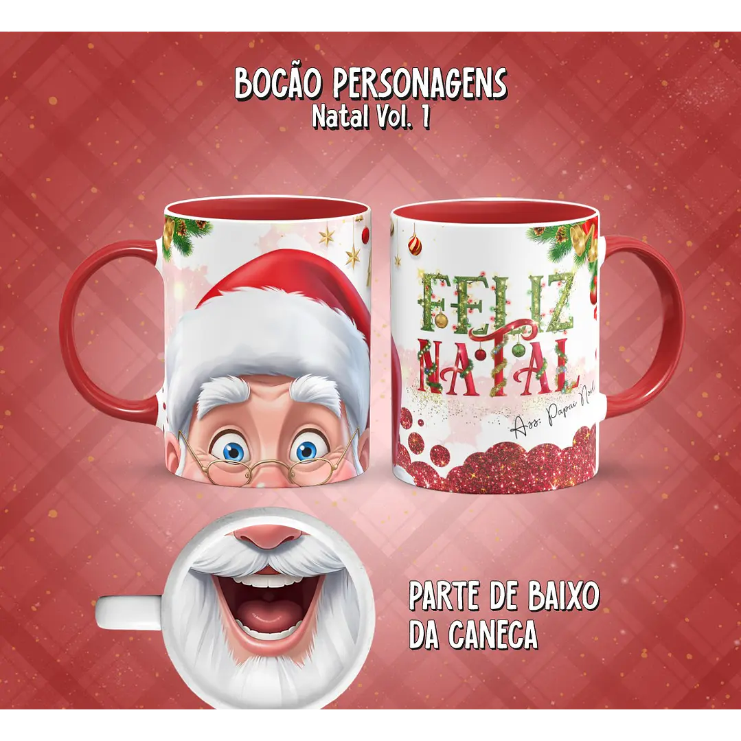 11 Artes para Caneca Bocão Natal Vol. 1 Arquivo em Png  7